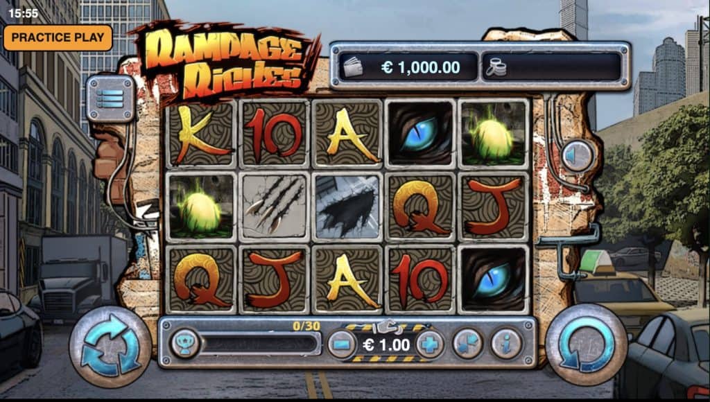 Snímek obrazovky King of Kaiju: Rampage Riches