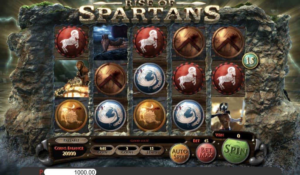 Слика од екранот на слот Rise of Spartans