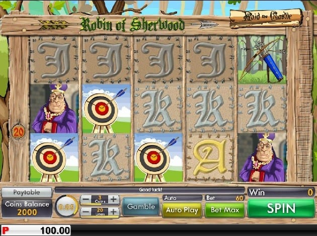Snímek obrazovky hry Robin of Sherwood Genii Slot
