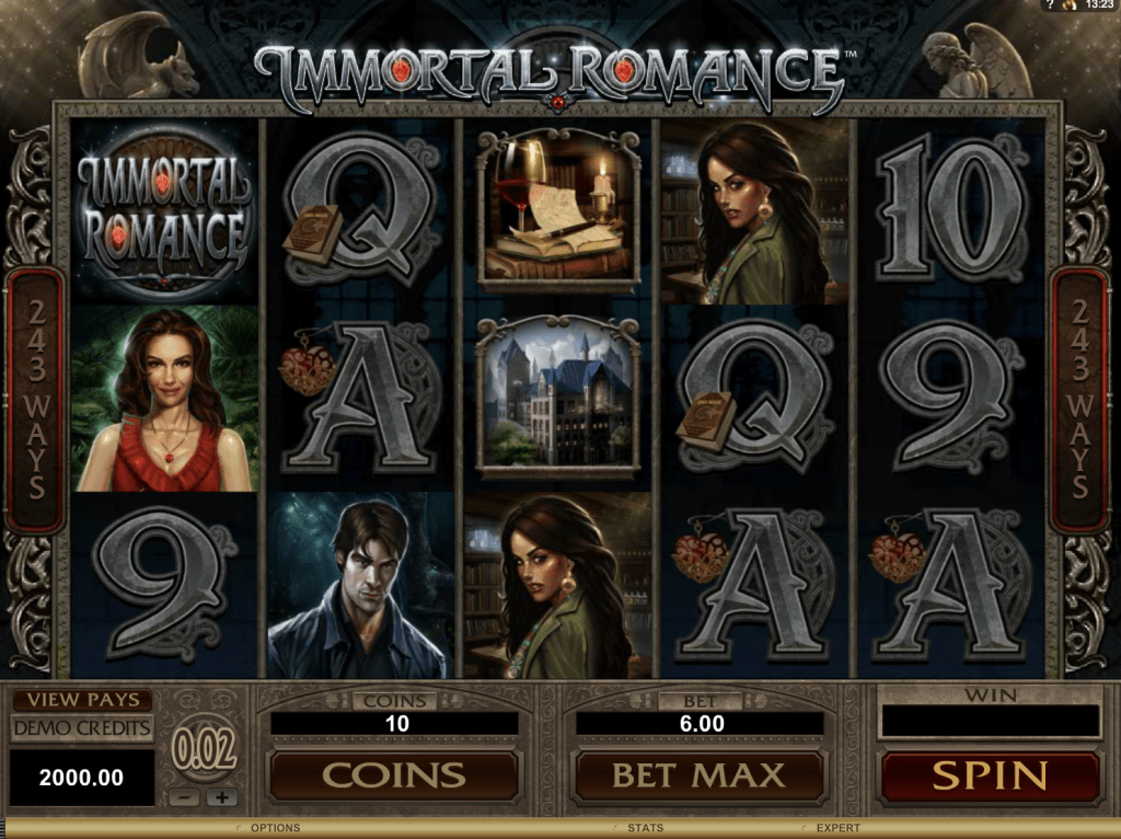 Immortal Romance Microgaming Slot Screenshot