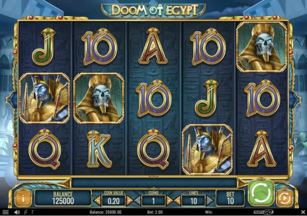 Posnetek zaslona Doom of Egypt Slot