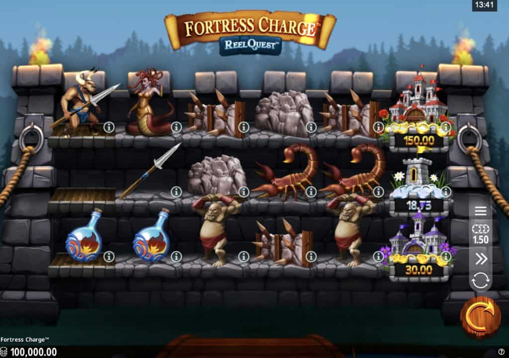 Captura de pantalla de la tragamonedas Fortress Charge