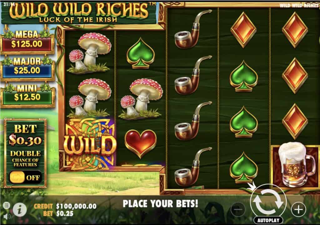 Wild Wild Riches -korttipaikan kuvakaappaus