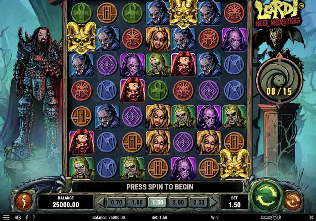 Lordi Reel Monsters -kolikkopelin kuvakaappaus