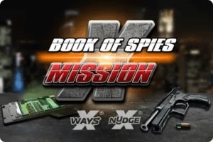 Logo slotu Book of Spies Mission X