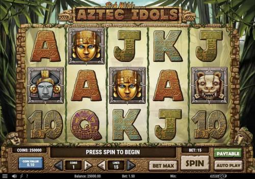 Aztec Idols Gameplay Screenshot