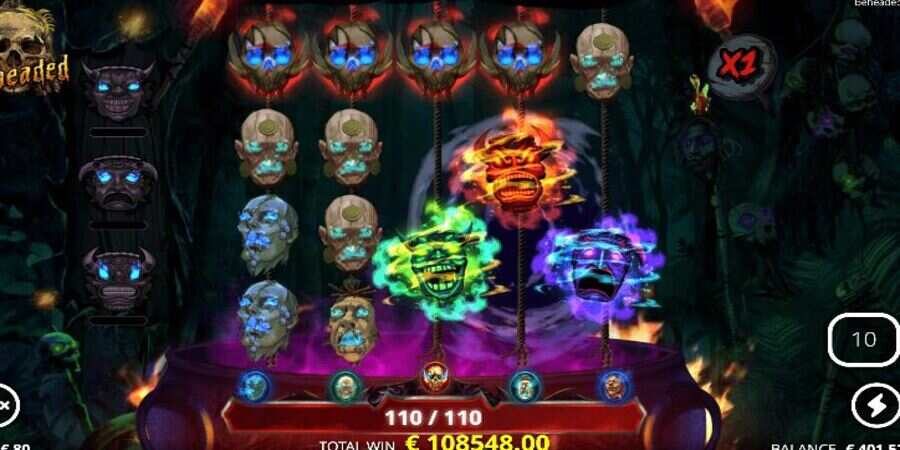 Beheaded slot game reels