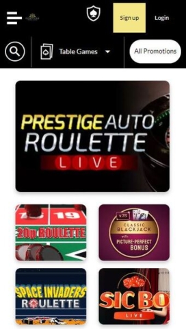 Fortune Mobile Casino Table Games on Mobile