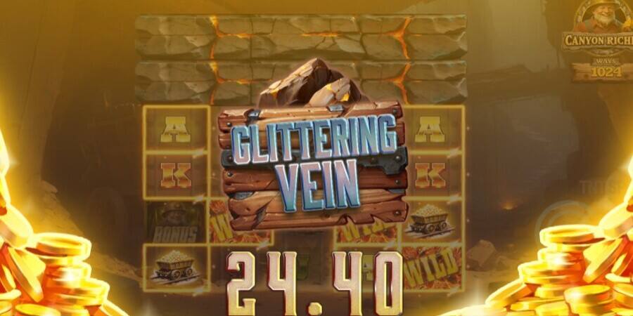 Canyon Riches slot game win