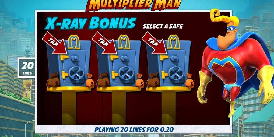 Multiplier Man x-ray bonus game