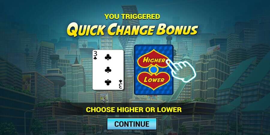 Multiplier Man quick change bonus game
