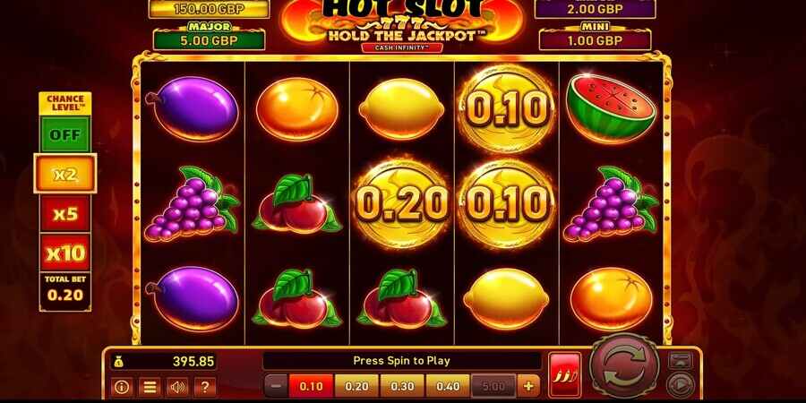 Hot Slot: 777 Hold the Jackpot slot game reels