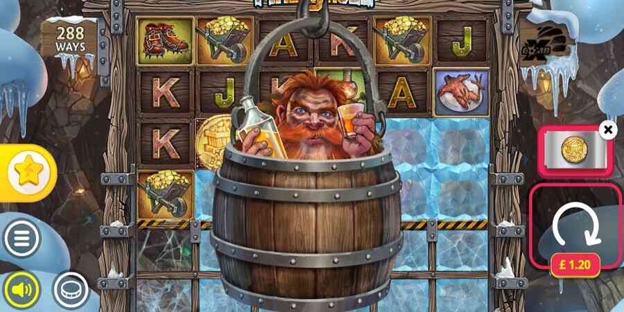 Fire in the Hole 3 slot game reels