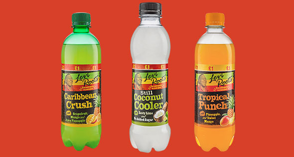 Bottles of Levi Roots soft drinks