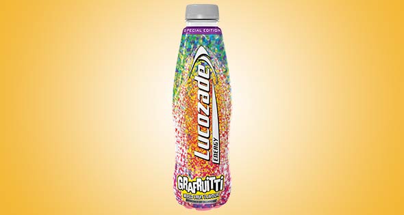 Bottle of Lucozade Energy Grafruitti