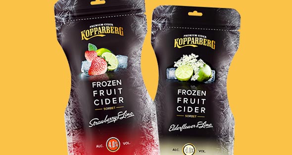 Kopparberg frozen fruit cider pouches