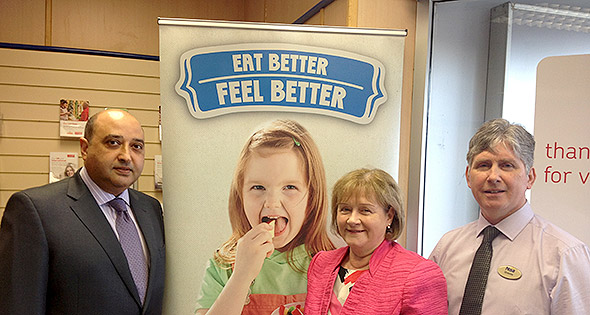 Pete Cheema, Maureen Watt and Graeme Knowles