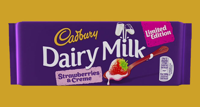 Cadbury Dairy Milk Strawberries & Creme bar