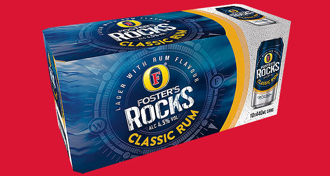 Foster's Rocks rum flavoured beer