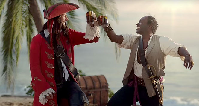 Still from Captain Morgan TV ad