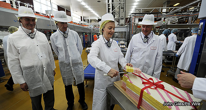 Elizabeth Truss opening Premier Foods' new production line