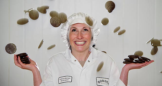 Factory worker showered with Border Biscuits