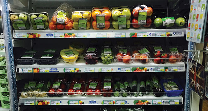 Fresh fruit shelves