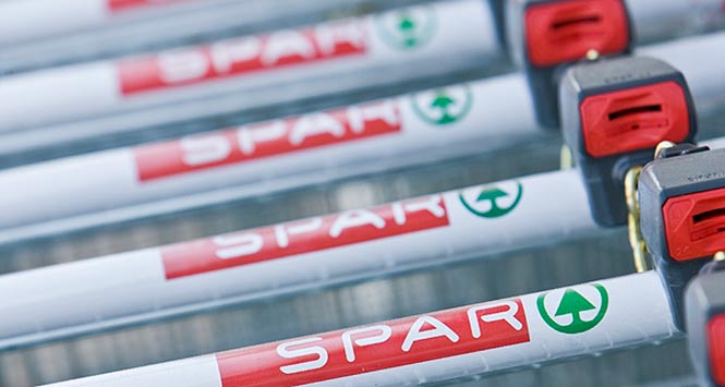 Spar shopping trolleys