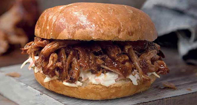 Pierre's pulled pork brioche bap