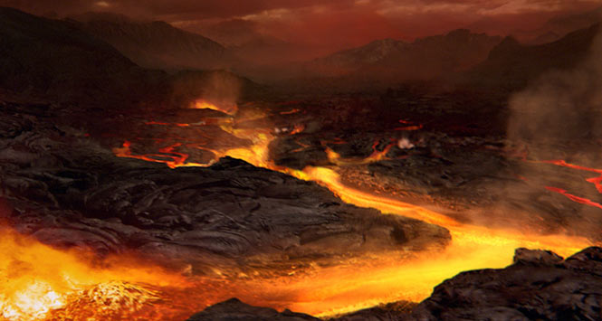 River of lava