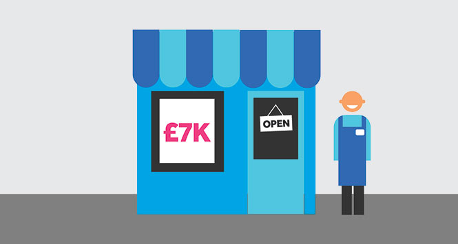 Shop with £7K in window