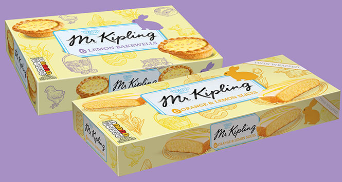 Mr Kipling Orange & Lemon Slices alongside Lemon Bakewells