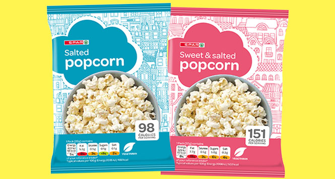 Spar brand popcorn range