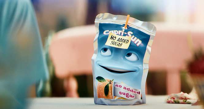 Capri-Sun talking pouch