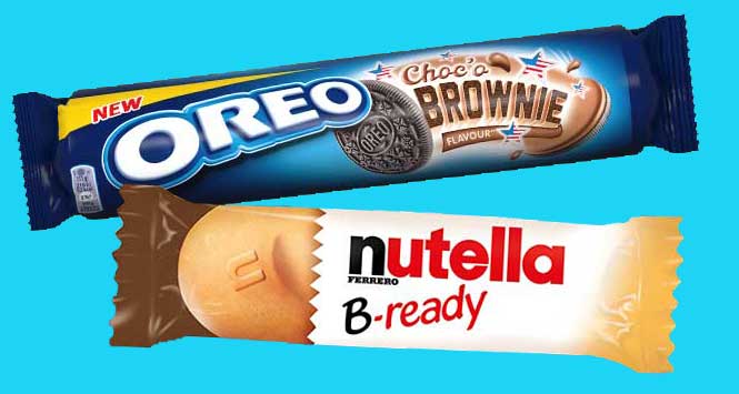 Oreo biscuit and Nutella b-ready bar