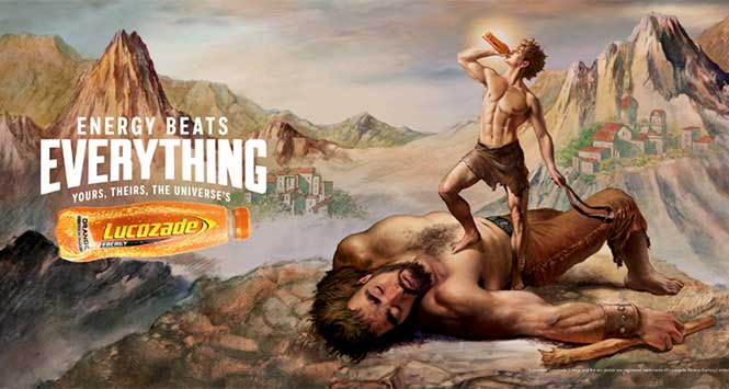 Lucozade Energy billboard ad
