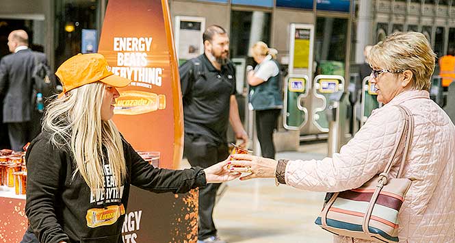 Lucozade Energy sampling activity