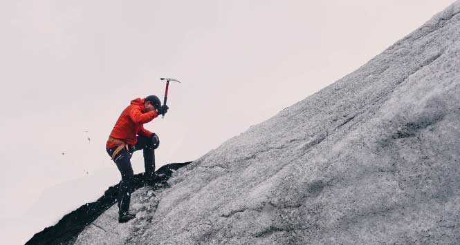 Climbing mountain