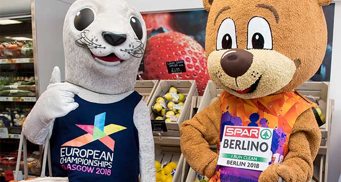 European Championships mascots Bonnie and Berlino