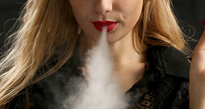 Woman vaping