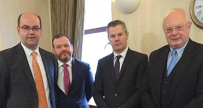 David Lonsdale (SRC), Stuart Mackinnon (FSB), Finance Secretary Derek Mackay and Willie Macleod (UKH)