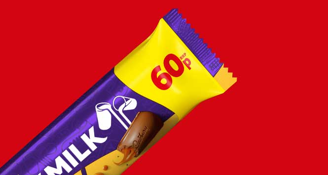 Price-marked bar of Dairy Milk