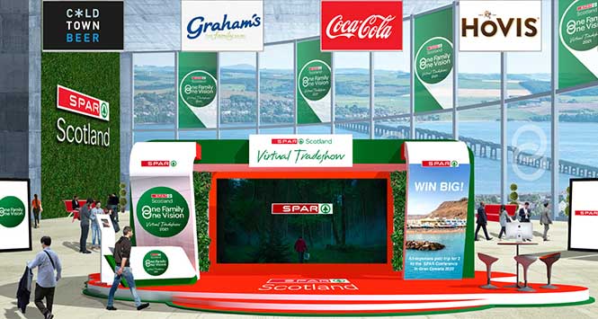 Spar Scotland virtual tradeshow lobby