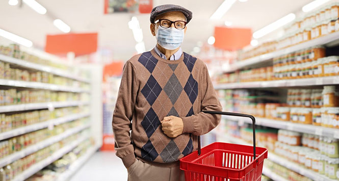 Masked shopper