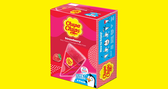 Strawberry Chupa Chups Eezy Freezzy Triangles