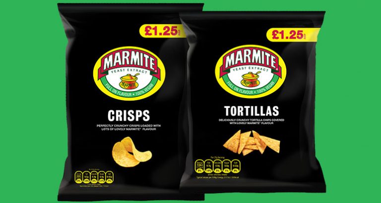 Marmite crisps and tortillas