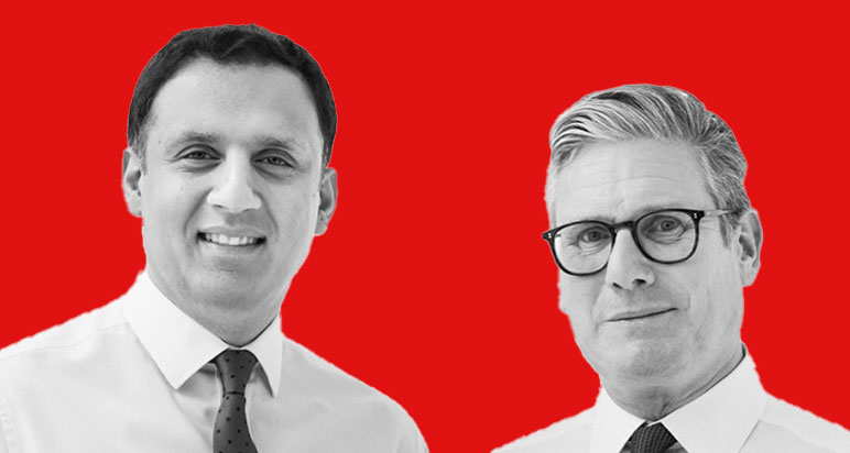 Anas Sarwar and Keir Starmer