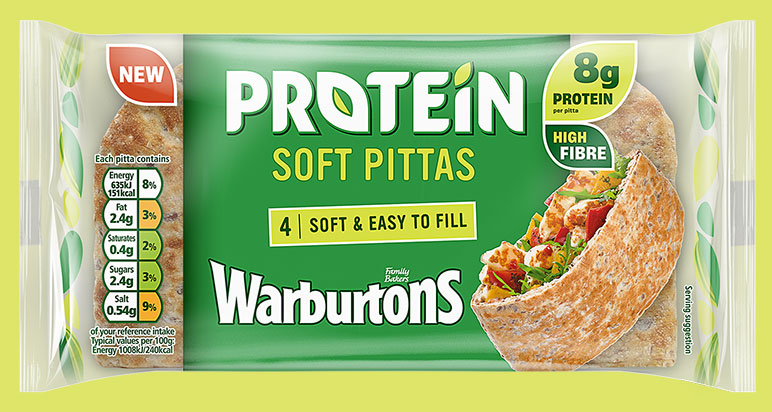 Warburtons Protein Soft Pittas