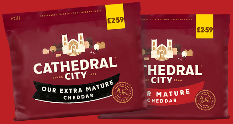 Cathedral City price-marked packs