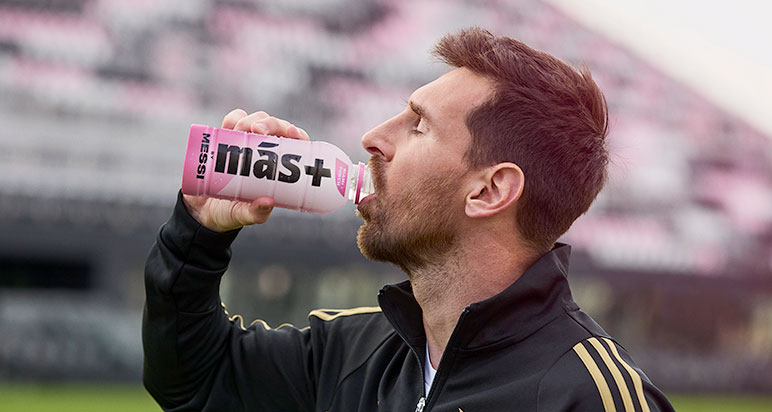 Lionel Messi drinking Mas by Messi